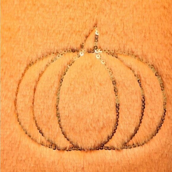 Pumpkin 🎃 Fuzzy Pillow Cover - Picture 2 of 4